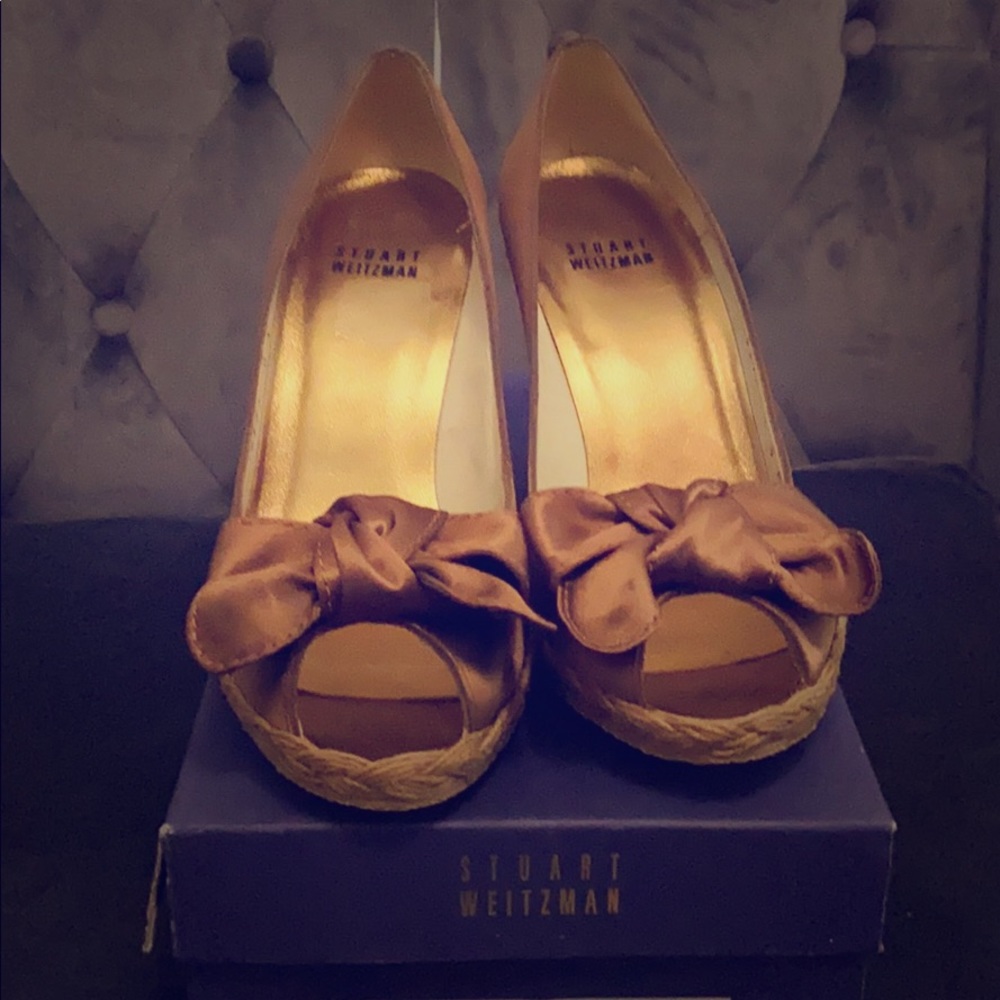 Stuart Weitzman Satin Wedges